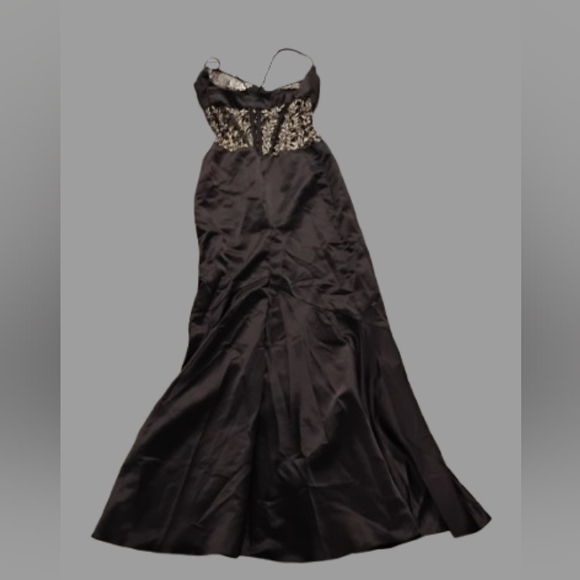 Vintage 2000s Panopoly Corset Style Maxi Dress Evening Formal - Picture 1 of 6